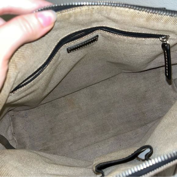 DOONEY & BOURKE Signature Large  Black Grey Dome Satchel Tote Shoulder B… - Picture 7 of 9